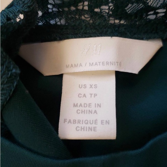 Maternity Dress XS H&M emerald green - Picture 4 of 6